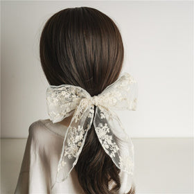 2020 Summer Vacation Lace Hair Clip Black White Bow Knot Hair