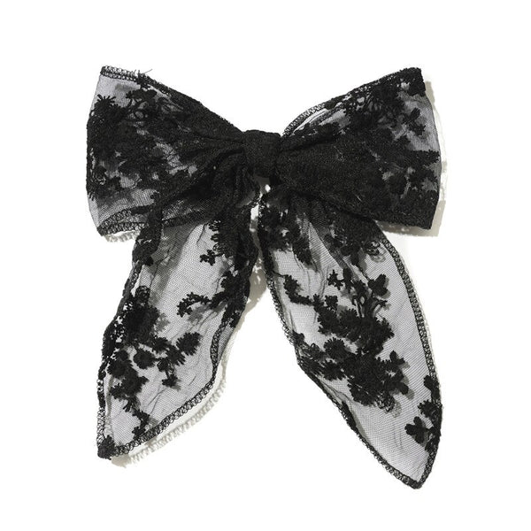 2020 Summer Vacation Lace Hair Clip Black White Bow Knot Hair