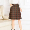 2021 Autumn New Arrival Plaid Woolen Skirt Korean High Waist A line