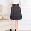 2021 Autumn New Arrival Plaid Woolen Skirt Korean High Waist A line