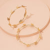 Gold Butterfly Insects Geometric Minimalism Hoop Earrings