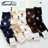 2021 Korean American Retro Rose Autumn Winter Cotton Casual Socks Warm