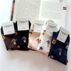 2021 Korean American Retro Rose Autumn Winter Cotton Casual Socks Warm