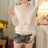 2021 Lace Shirt Long Sleeve Fashion Women Blouse Spring and Autumn