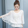 2021 Lace Summer Ladies Blouses Plus Size Blouse Women Batwing Sleeve