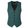 2021 Men's Vests V Neck Single breasted Slim Vest Male Business Suits