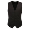 2021 Men's Vests V Neck Single breasted Slim Vest Male Business Suits