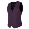 2021 Men's Vests V Neck Single breasted Slim Vest Male Business Suits