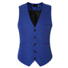 2021 Men's Vests V Neck Single breasted Slim Vest Male Business Suits