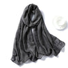 Cotton Scarf Women Designer Plaid Solid Foulard Lady