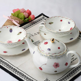 2021 New Creative British Style Tea Pot and Cups British Tea Set