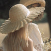 Large Brim Ribbon Straw Hat