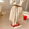 Spring Floral Printed Girls Skirts with Pockets