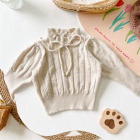 2021 New Style Girls Knitted Sweaters Cotton Autumn Fashion Babys