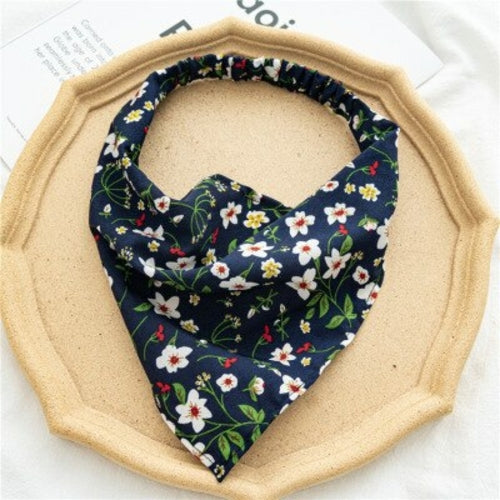 2021 New Women Floral Headband Bohemian Triangle Bandanas Hairbands