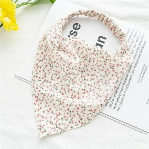 2021 New Women Floral Headband Bohemian Triangle Bandanas Hairbands