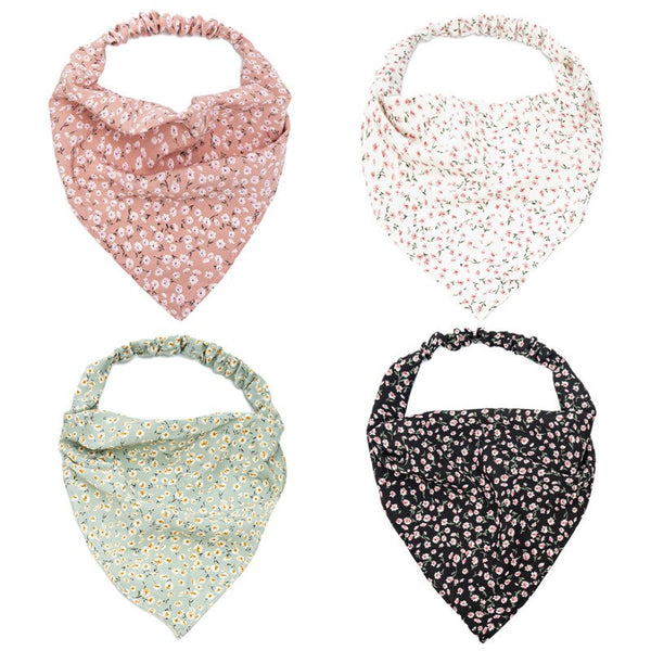 2021 New Women Floral Headband Bohemian Triangle Bandanas Hairbands