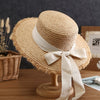 Summer Sun Hat Bow 100% Raffia