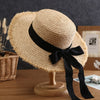 Summer Sun Hat Bow 100% Raffia