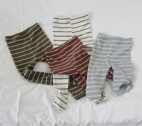 2021 Spring New Kids Striped Leggings Korean Style Children Basic