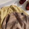 Baby Girls Embroidery Floral Knitted