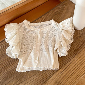 Baby Girls Knitted Hollow Out Cardigan