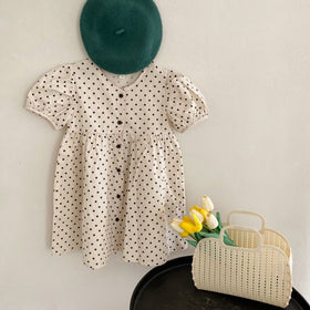 Toddlers Girls Dress Polka Dots