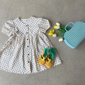 Toddlers Girls Dress Polka Dots