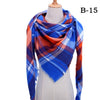 2021 Women Cashmere Winter Scarf Knit Pashmina Bandana Plaid Female