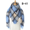 2021 Women Cashmere Winter Scarf Knit Pashmina Bandana Plaid Female