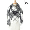 2021 Women Cashmere Winter Scarf Knit Pashmina Bandana Plaid Female