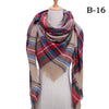 2021 Women Cashmere Winter Scarf Knit Pashmina Bandana Plaid Female