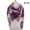 2021 Women Cashmere Winter Scarf Knit Pashmina Bandana Plaid Female