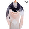 2021 Women Cashmere Winter Scarf Knit Pashmina Bandana Plaid Female