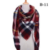 2021 Women Cashmere Winter Scarf Knit Pashmina Bandana Plaid Female