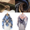 2021 Women Cashmere Winter Scarf Knit Pashmina Bandana Plaid Female