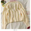 2021 autumn embroidery cherry knitted sweater cardigans women's new V