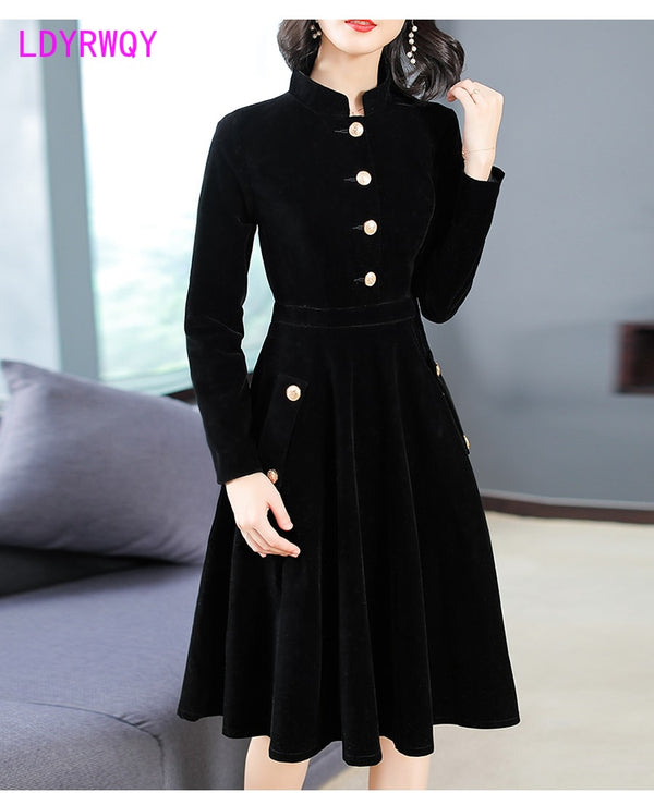 Hepburn Style Winter Dress