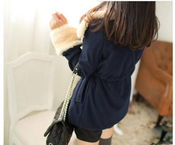 2022 Winter Autumn Warm Coats Woolen Slim Double Breasted Thick Coat