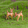 2PCS Artificial Mini Sika Deer Giraffe Fairy Garden Miniatures Gnomes