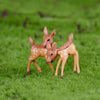 2PCS Artificial Mini Sika Deer Giraffe Fairy Garden Miniatures Gnomes