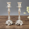 2PCS/pair Gold/Silver Europe Metal Candle Stand God Candlesticks Metal