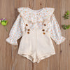 2Pcs Cute Newborn Baby Girls Casual Outfits Baby Long Sleeve Ruffle