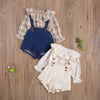 2Pcs Cute Newborn Baby Girls Casual Outfits Baby Long Sleeve Ruffle