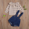 2Pcs Cute Newborn Baby Girls Casual Outfits Baby Long Sleeve Ruffle