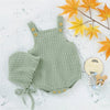 2Pcs Set Baby Knitted Romper Clothes Set Cotton e Crotch Button One