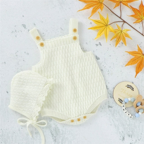 2Pcs Set Baby Knitted Romper Clothes Set Cotton e Crotch Button One