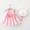 2Piece Summer Toddler Girl Clothes Set Baby Beach Dresses Cute Bow