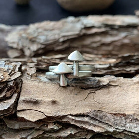 2pcs\3pcs Single Mushroom Stacking Ring, Mushroom Jewelry, Toadstool