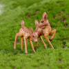 2pcs/Set Artificial Mini Sika Deer Fairy Garden Miniatures Gnomes Moss